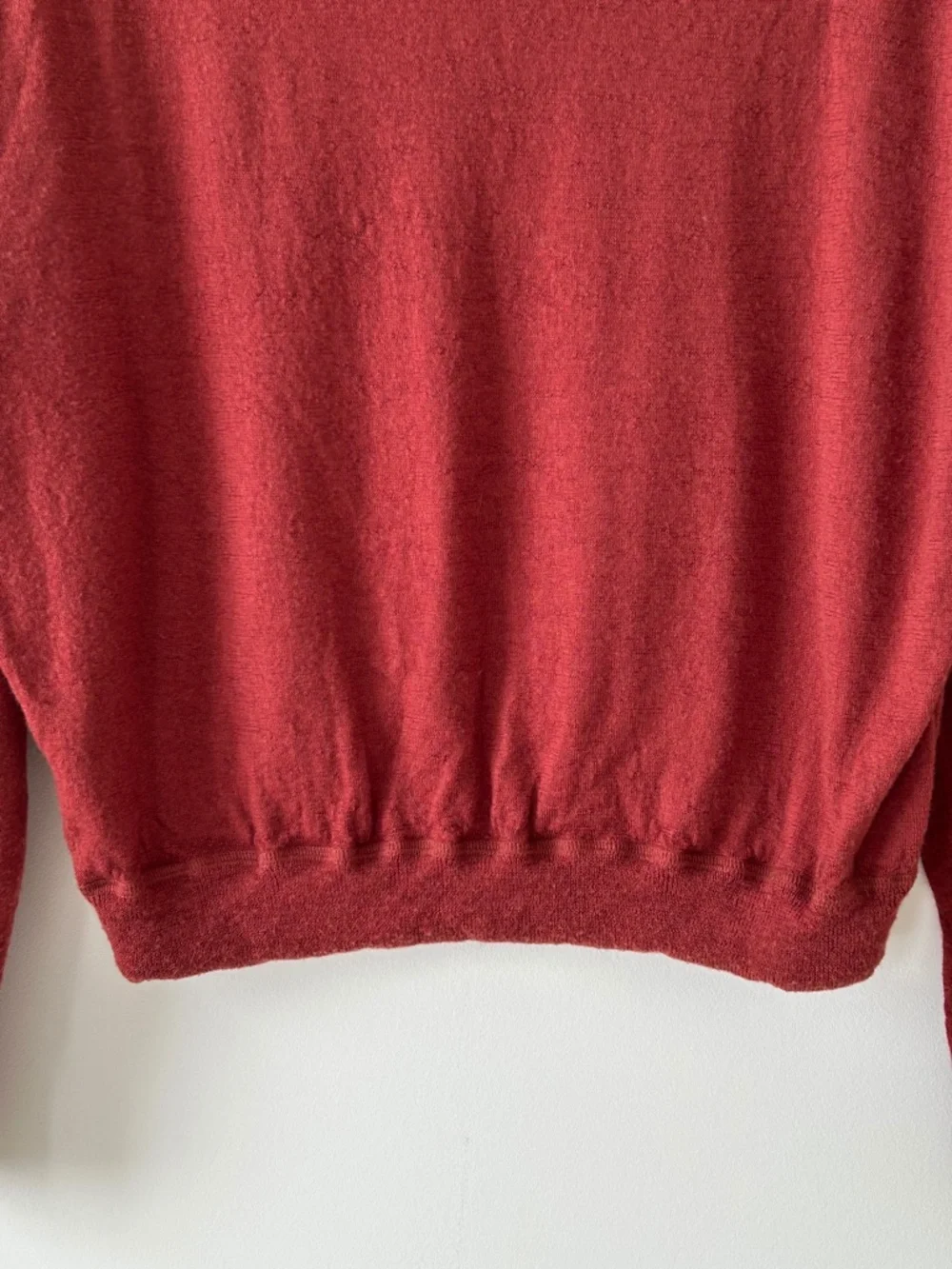 J. Crew 100% Merino Wool Rust Crewneck Sweater